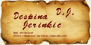 Despina Jerinkić vizit kartica